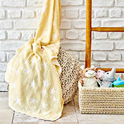 Дитяче покривало піке Baby star Karaca Home sari жовте