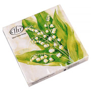 Набір серветок паперових 20 шт 32х32 см Конвалії Ideal Home 694-005