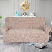 Чехол на трехместный диван Премиум Love you бежевый