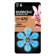 Батарейки для слухових апаратів Duracell розмір 675, 6 шт. в упаковці