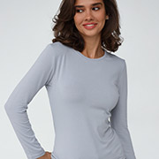 Лонгслів жіночий базовий 23131 German Volf сірий