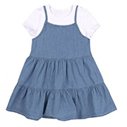 Комплект для дівчинки КП293 сарафан та футболка Бембі 800-синій