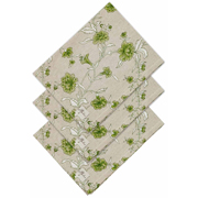 Набір серветок бавовняних 3 шт Квіти зелені Прованс