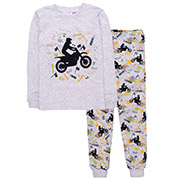 Пижама для мальчика 0106302мтц интерлок Татошка серый меланж