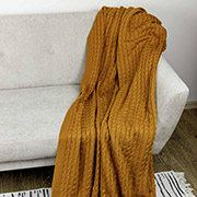 Плед в'язаний Happy fall Kosa Прованс охра