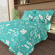 Комплект постільної білизни Selena Love бірюза 100156
