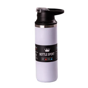 Термос із ручкою 550 мл Bottle Sport Happy Life HPGM5010V ліловий