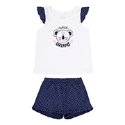 Пижама для девочки ПЖ48 супрем Бемби 811-синий-белый