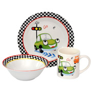 Набір посуду дитячий столовий 3 предмети Funny Car Limited Edition YF6028