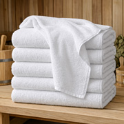 Набір із 6 махрових рушників для сауни 100х150см Hotel 500г SoundSleep білий