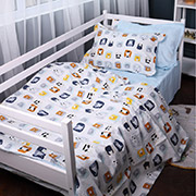 Постільна білизна в дитяче ліжечко 09 Sleeping Animals Poplin Line Kids поплін MirSon