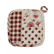 Прихватка кухонная Пэчворк бордо Хозяйка Прованс