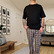 Чоловіча піжама City Chill T290 футболка та штани Cosy клітинка