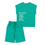 Костюм для хлопчика КС774 футболка та шорти Бембі 600-зелений