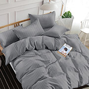 Постільна білизна 200715 Stripe Сірий ранфорс Selena