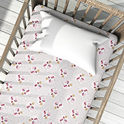 Простынь трикотажная на резинке Пони розовый Home Line в детскую кроватку