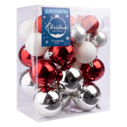 Набір ялинкових куль 39 шт Номер 2 Novogod'ko 974439 червоно-білий