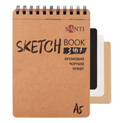 Скетчбук для графіки 3в1 А5 33 л Dual Santi 743282