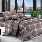 Постільна білизна Клітинки brown полікоттон Selena 600274