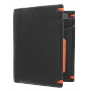 Мужской кожаный кошелек для кредитных карт Visconti AP-60 Thun black orange