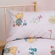 Наволочка Ведмедик-морячок SoundSleep бязь рожевий