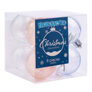 Набір ялинкових куль 4 см 8 шт Novogod'ko 974406 прозорі