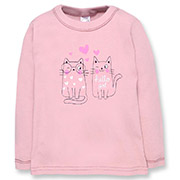 Лонгслів для дівчинки 0405304кот рибана Татошка рожевий