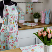 Кухонний фартух Писанка блакитна Прованс