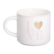 Чашка порцелянова 350 мл Love Liling Rongxiang Ceramic RX-N240126WL біла