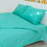 Детский летний спальный комплект 2501 Silk Kapok 11-2208 Mint одеяло, простынь и наволочки MirSon