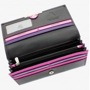 Жіночий шкіряний гаманець Visconti R-11 - Paloma black-purple