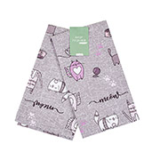 Набір кухонних рушників Кіт на кухні Home Line 175291 сіро-бузковий