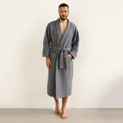 Халат чоловічий капітоній German Volf 23167 темно-сірий меланж