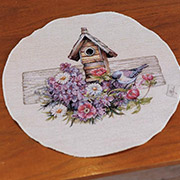 Серветка гобеленова кругла Лавандовий садочок Прованс