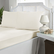 Набір Cream сатин First Choice простирадло на гумці та 2 наволочки