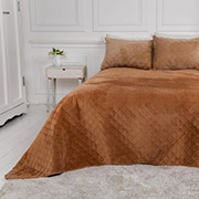 Покривало Ромб круглий Velour кавовий ТЕП