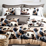 Підліткова постільна білизна Маленькі пандочки 200329 ранфорс Selena