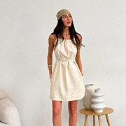 Сукня Наомі бавовна-льон Art Knit молочний