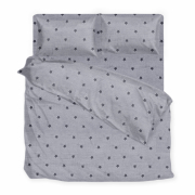 Підліткова постільна білизна Gray Stars бязь SoundSleep сірий