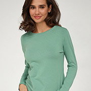 Лонгслів жіночий базовий 23129 German Volf зелений