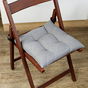 Подушка на стул Leon Прованс серая с липучками