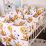 Постільна білизна в дитяче ліжечко Kids Time 20-0034 King Tiger бязь MirSon