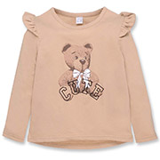 Лонгслів для дівчинки 0701381сит кулір Татошка бежевий