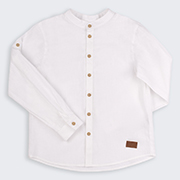 Сорочка для хлопчика РБ162 льон Бембі 100-білий