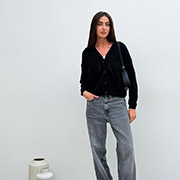 Кардиган в'язаний жіночий Grace Art Knit чорний