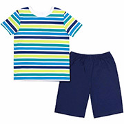 Піжама для хлопчика ПЖ54 футболка та шорти Бембі Z81-різнокольоровий-синій