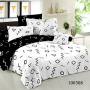 Комплект постільної білизни бязь Геометричний мікс Selena 100308