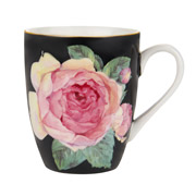 Кружка Півонія 370 мл чорна Lefard 943-199