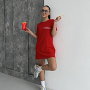 Футболка-туніка Be Happy ST3 Cosy червона