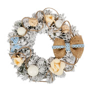 Вінок 15 см Біла троянда Yes! Fun 903771 засніжений